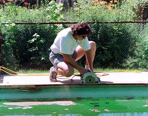 Trimming the wood